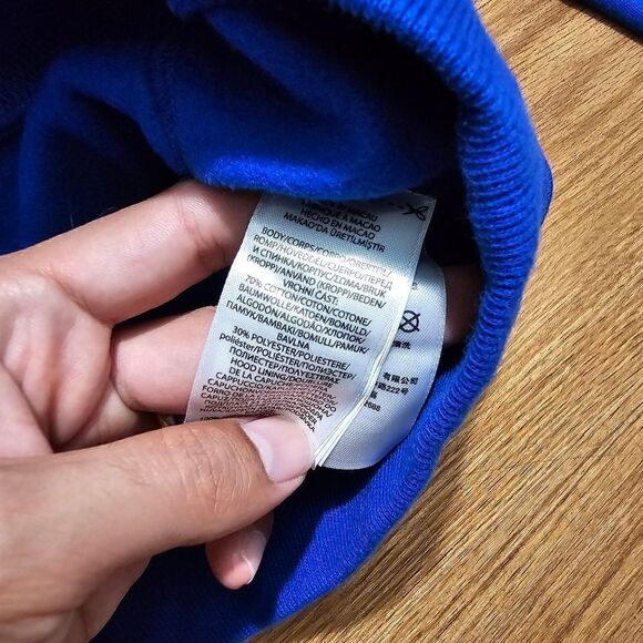 Polo Ralph Lauren Varsity Logo Hoodie Blue Orange Youth Medium M Cotton Blend LE - Picture 6 of 9